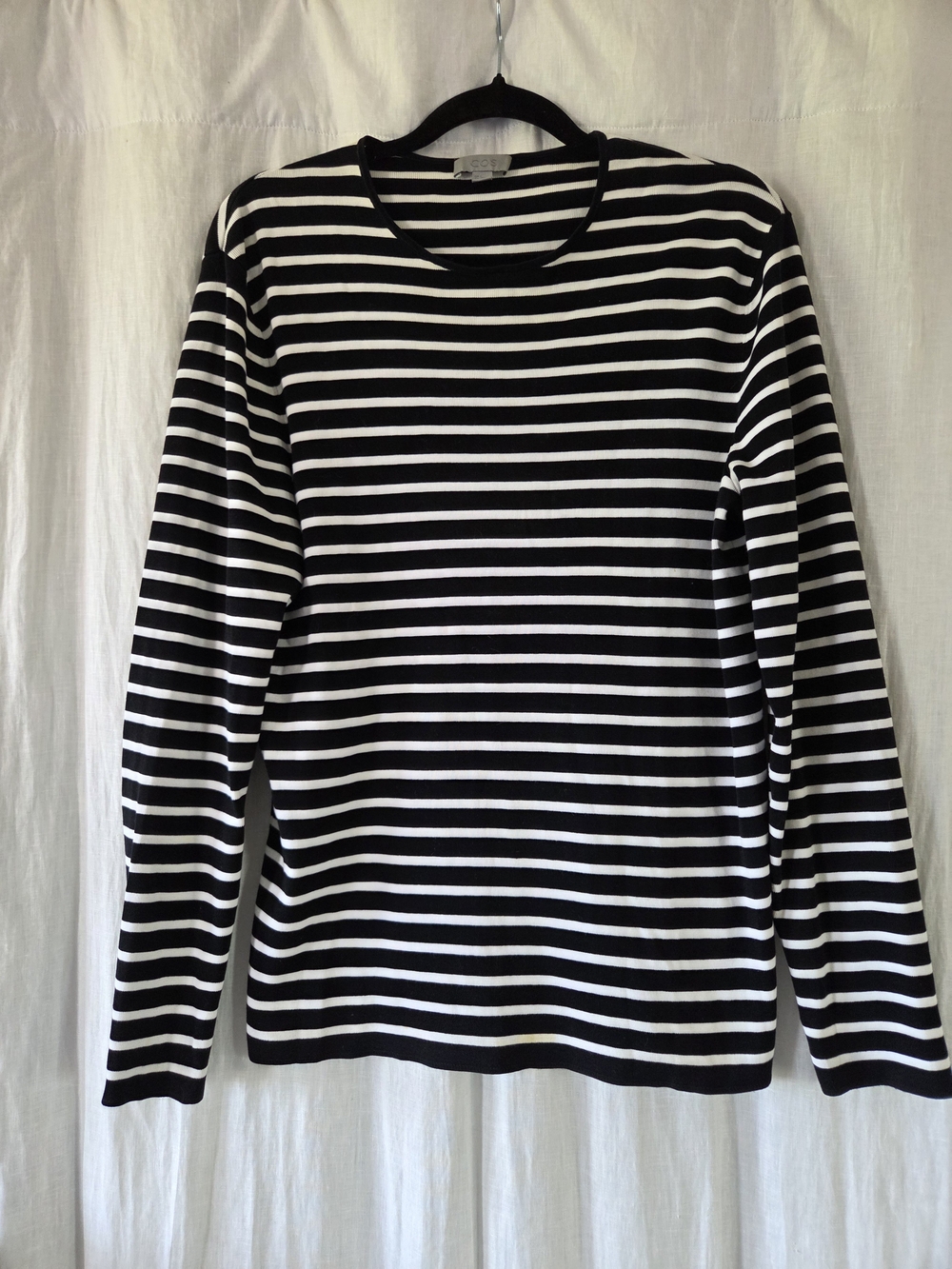 COS | 100% Cotton Striped Long Sleeve Tee